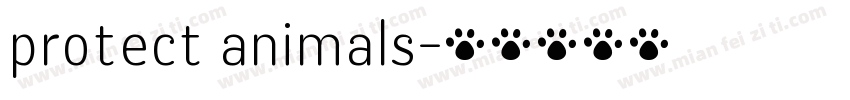 protect animals字体转换